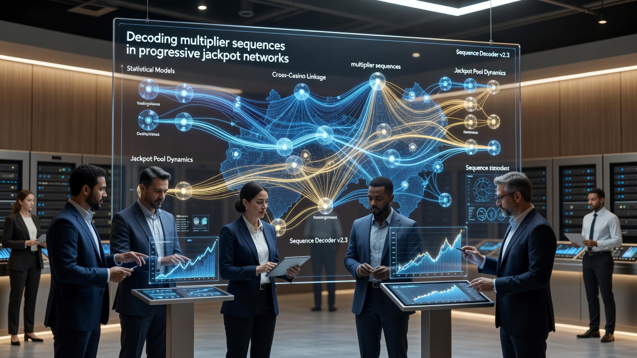 Grafiek van cross-casino koppelingen met multipliersequenties en statistische correlaties