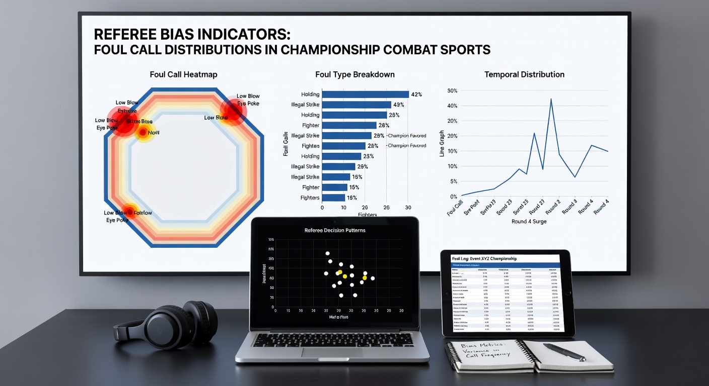 Statistische analyse van scheidsrechterbeslissingen in vechtsport titelgevechten