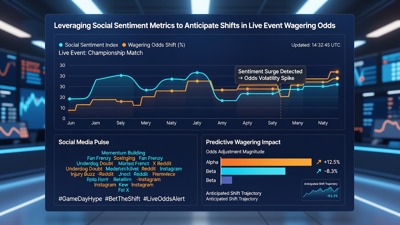 Grafieken die sociale sentiment trends vergelijken met live odds fluctuaties in sportweddenschappen