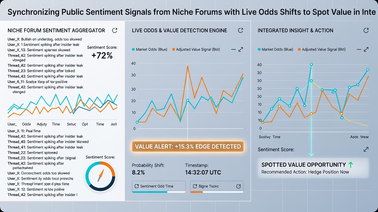 Live odds monitoring gekoppeld aan forum sentiment