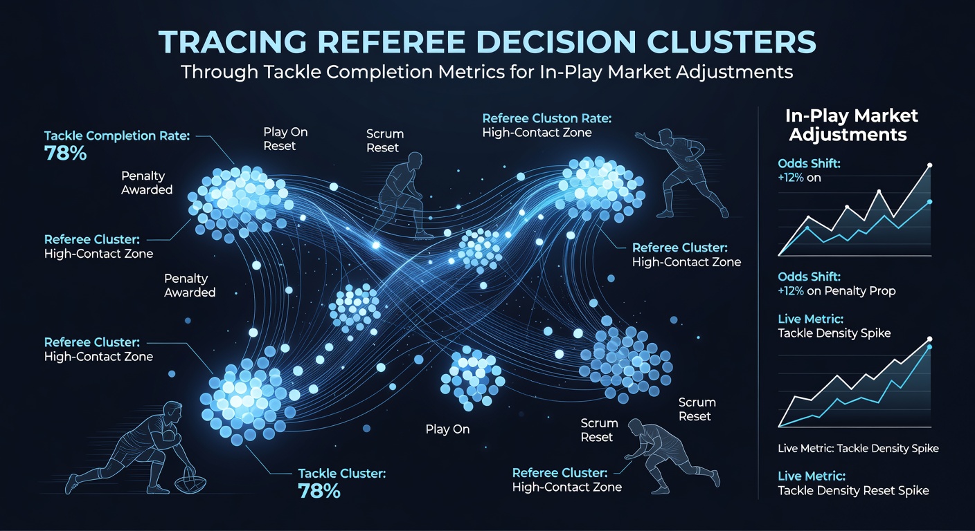 Analyse van tackle-voltooiingsdata in rugby union met focus op scheidsrechterclusters