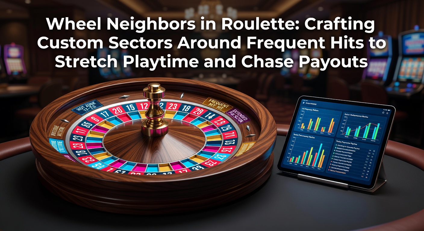 Roulette wiel met gemarkeerde neighbor sectoren die frequent hits highlighten voor strategische dekking